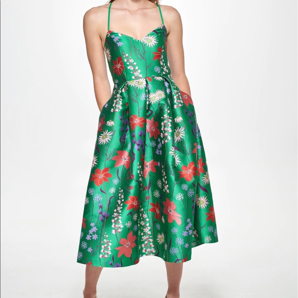 Eliza J Spaghetti Strap Midi Dress